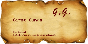 Girst Gunda névjegykártya